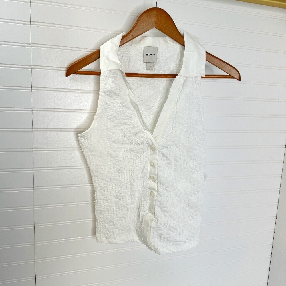 NEW Maeve White Top Damaged READ Small